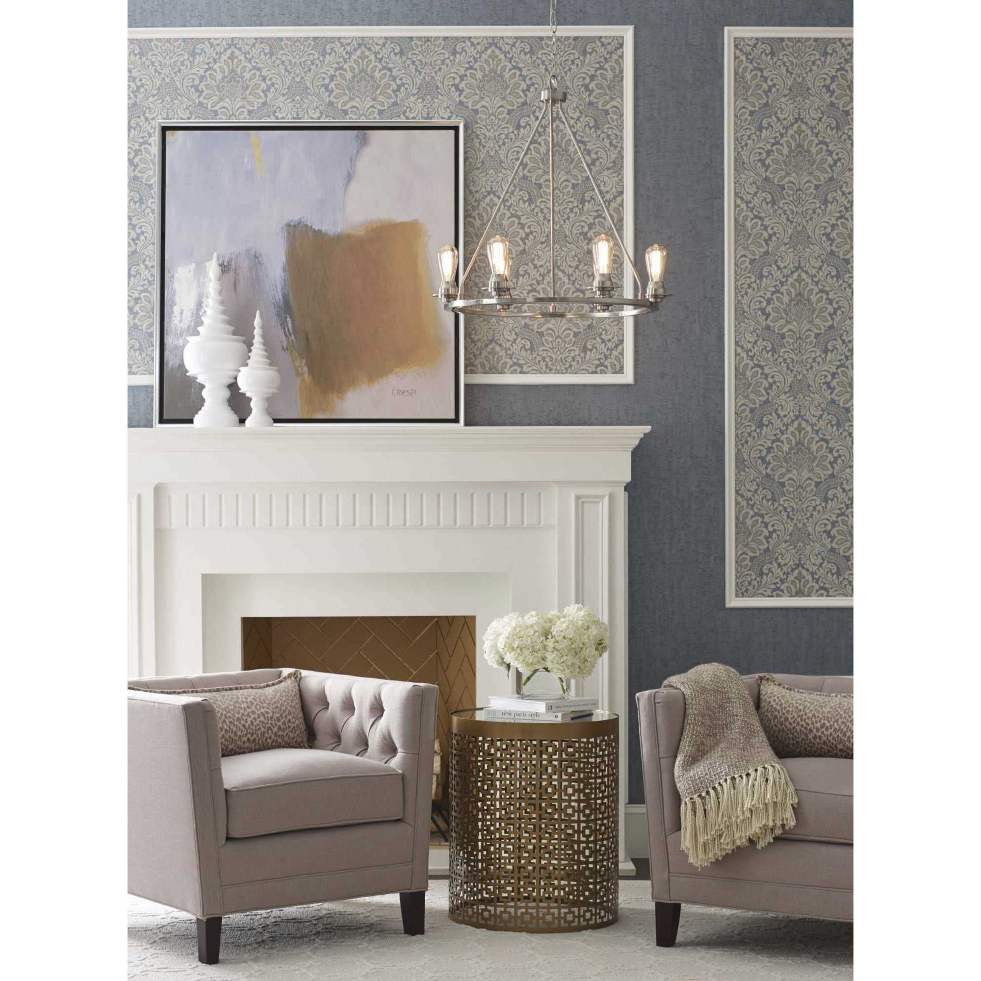 Debut 6 Light 28 inch Brushed Nickel Chandelier Ceiling Light, Design Series